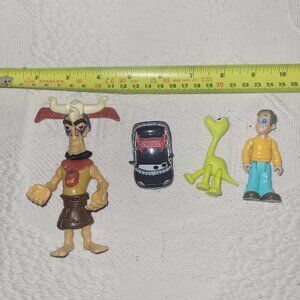 Small toy lot, Dinosaur, Car, Man, Nickelodeon